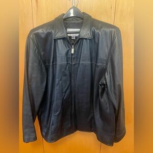 Black Quilted Leather Jacket
